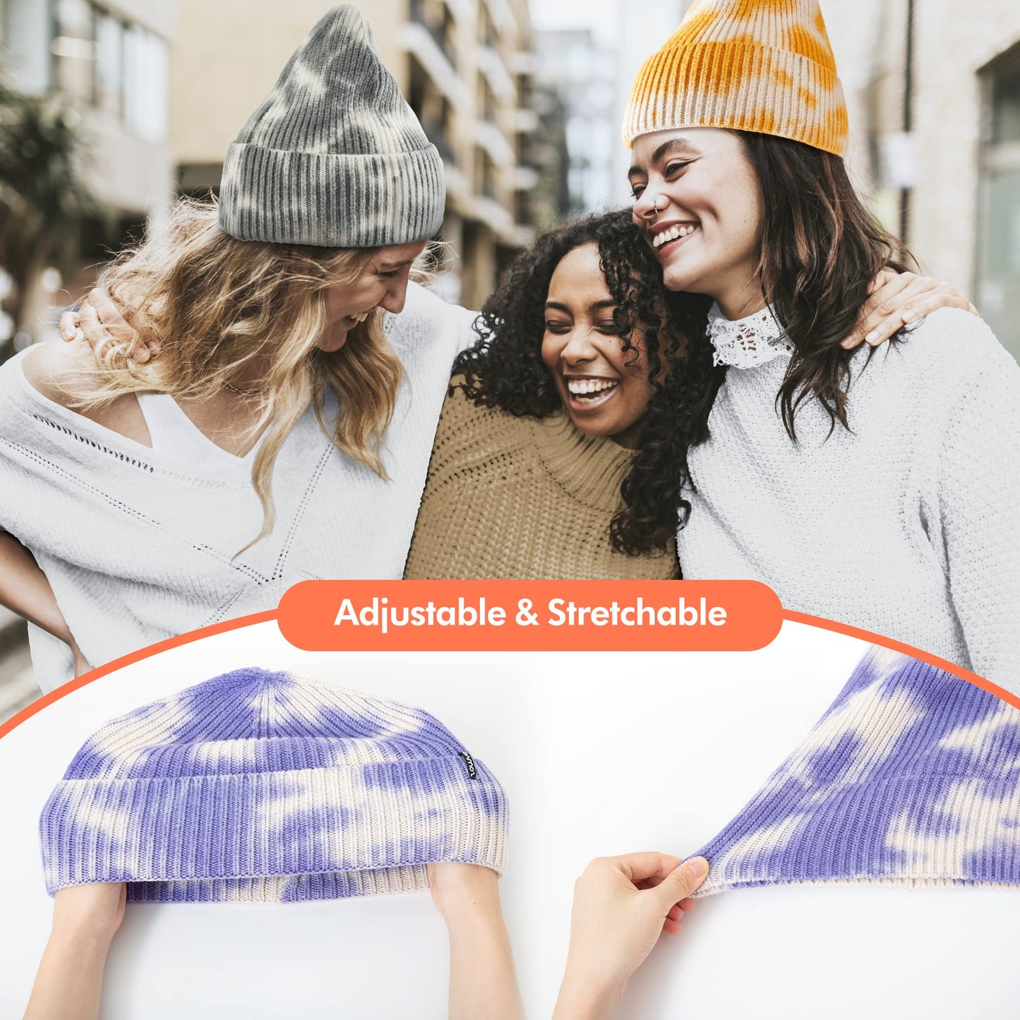 zowya Ultrawarm Winter Beanie for Men & Women Thermal Lining Double-Layer Skully Thick Knit Beanie, 1-Hat (Blue)