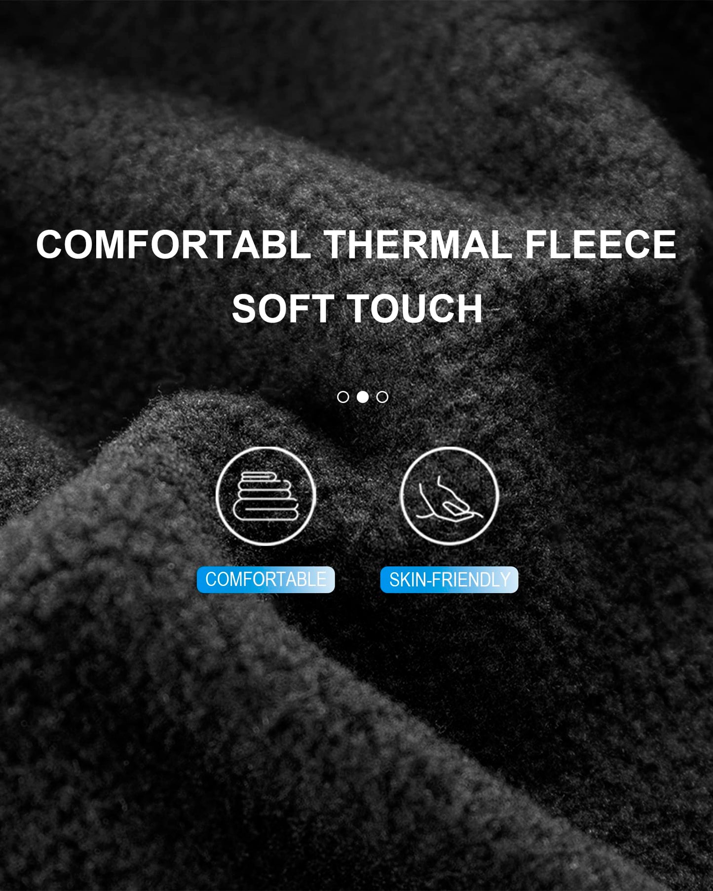 ROCKBROS Ski Mask Thermal Fleece Balaclava Ski Face Mask for Cold Weather Winter Full Face Protective Headgear for Men Women Black