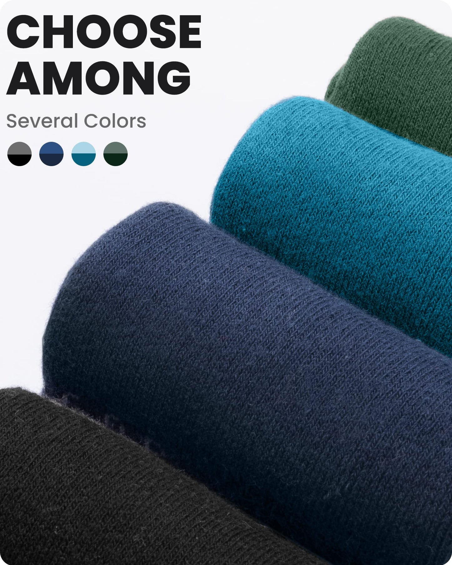 OutdoorMaster Ski Socks, 2-Pair Pack Skiing and Snowboarding Thermal Socks for Men with Non-Slip Cuff Design, Geometric Patterns - Army Green, Medium