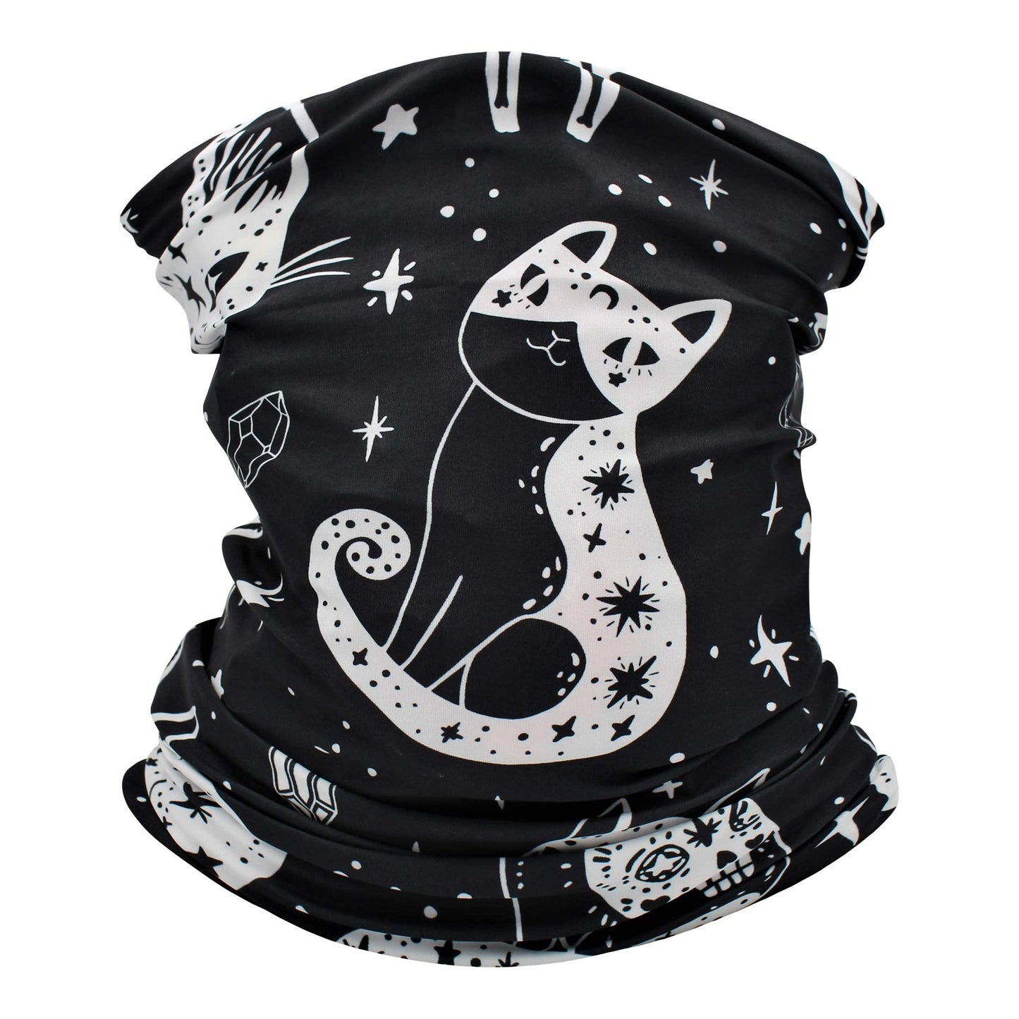 Real Sic Neck Gaiter/Balaclava/Magic Scarf Headband Face Mask Protection (Halloween Cats)