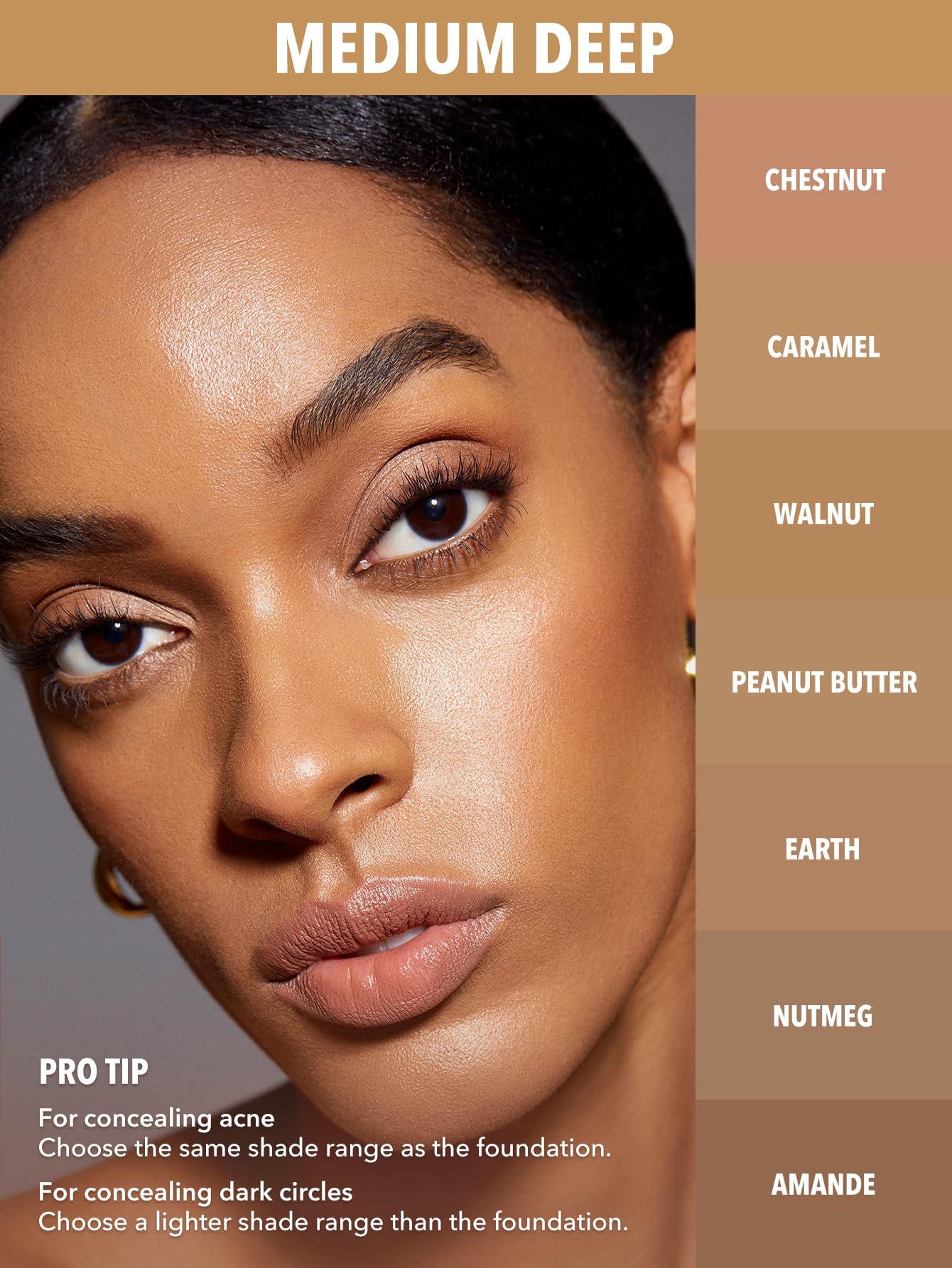 SHEGLAM 12HR Full Coverage Concealer Matte Finish Concealer Stick for Under Eye and Dark Circles - Caramel