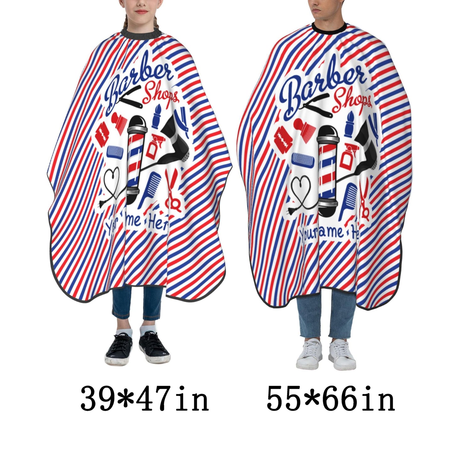 VANCIPO Custom Barber Aprons For Men Women Personalized Barbershop Apron With Pockets Customize Barber Aprons Cape Add Name Text