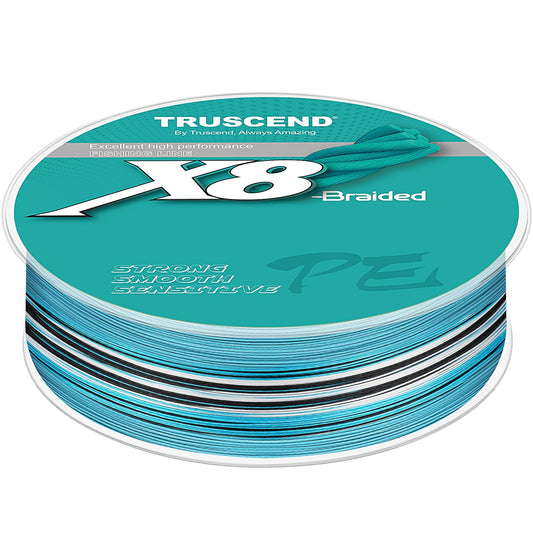 TRUSCEND X8 Braided Fishing Line, Upgraded Spin Braid Fishing Line, Smooth and Ultra Thin Braided Line, Fishing Wire Super Strength and Abrasion Resistant, No Stretch and Low Memory 6lb-328yds