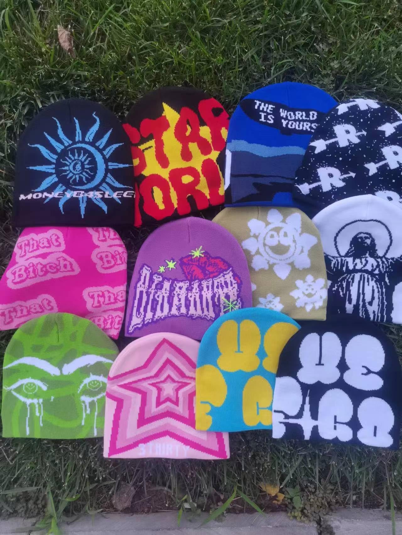 QWEOHBUA Beanie Y2k Beanies Women's Cap Winter for Women Hats Accessories Red