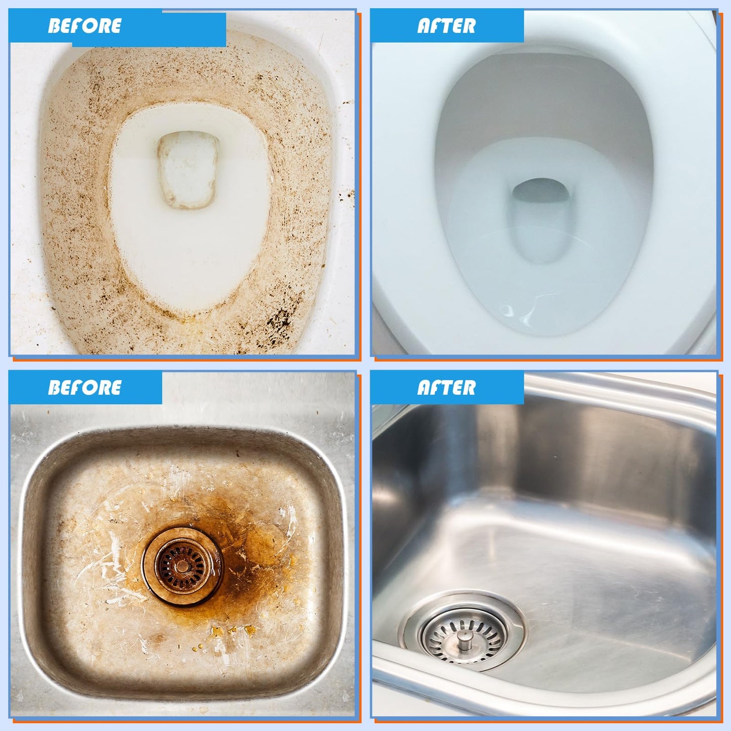 Qinyoung 10 Pcs Pumice Stone Toilet Bowl Cleaner Toilet Pumice Stone with Long Handle Cleaning Block for Pool Sink (Dark Blue)