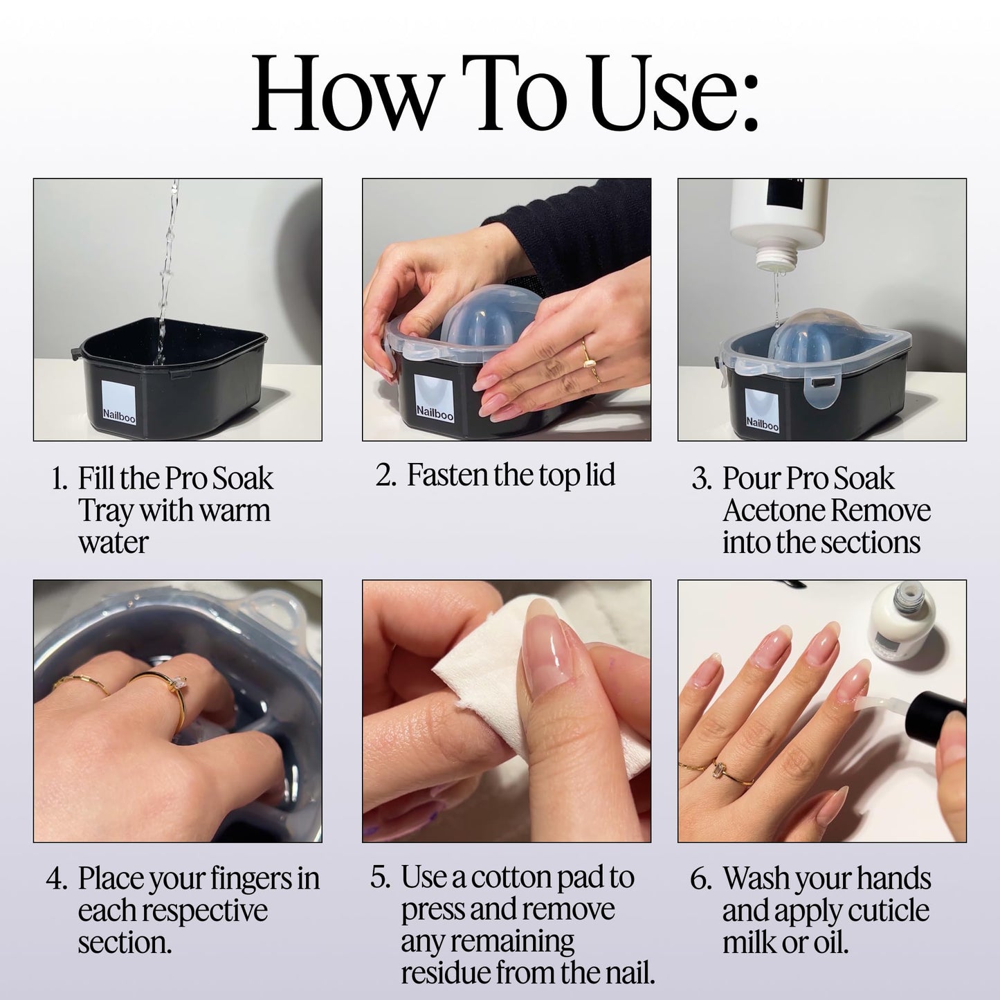 Nailboo 100% Acetone Nail Polish Remover, Gel Polish Remover for Nails, Pure Acetone Polish and Dip Powder Remover, Nail Salon Quality Removal, 16 Fl Oz
