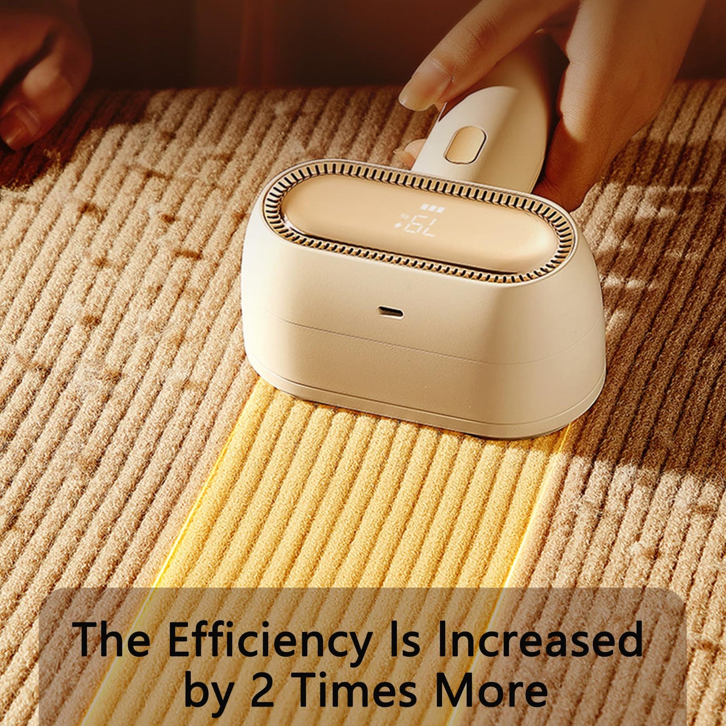 Fabric Shaver for Furniture, Rechargeable Lint Remover with 6-Leaf Blades, Electric Defuzzer for Clothes, Couch, Furniture