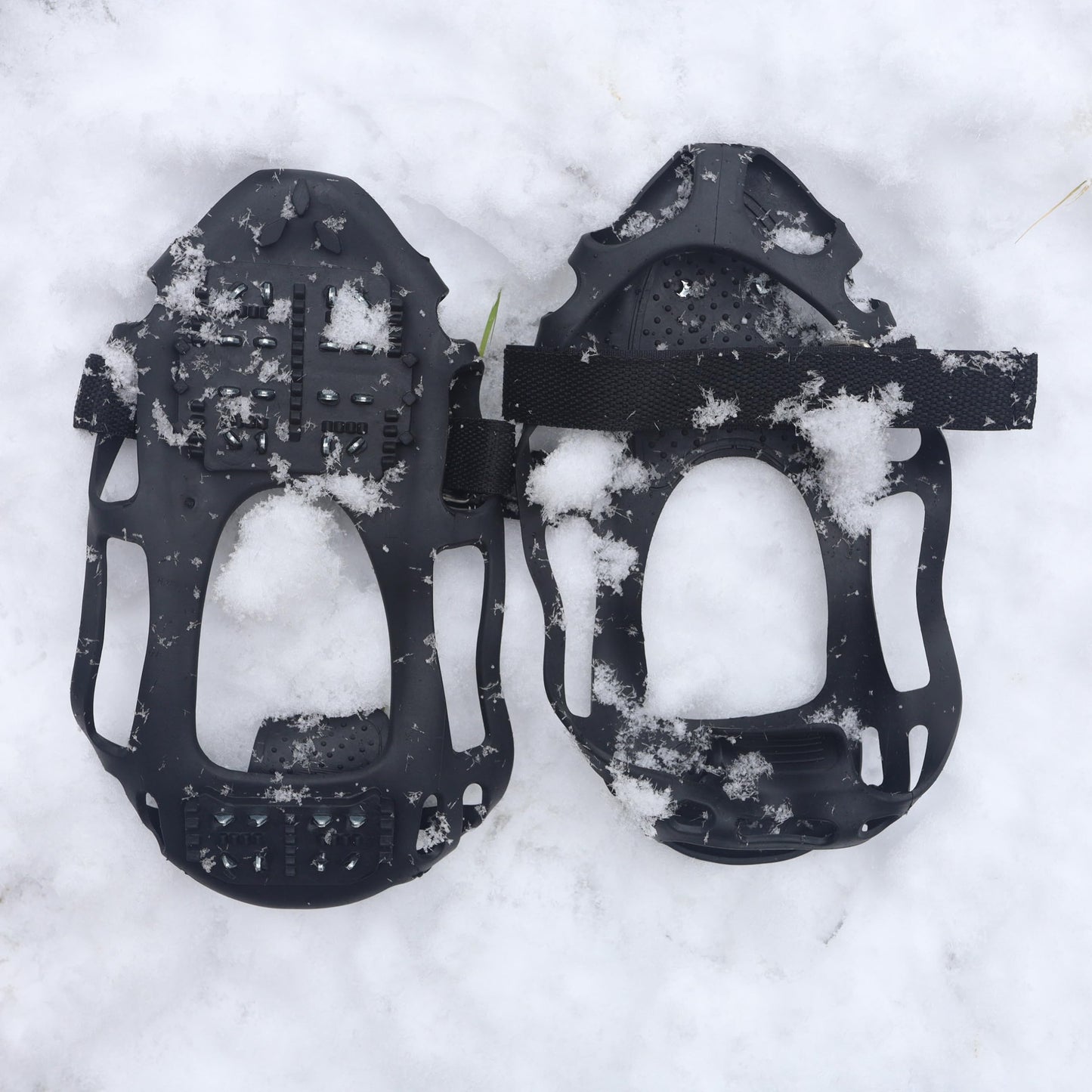 Ice Cleats Traction Crampons 24Teeth for Winter Shoes and Boots Ice Grips Walking on Snow Anti-Slip Ice Cleats with Adjustable Straps (XL(10-13 men/11.5-14 Women))