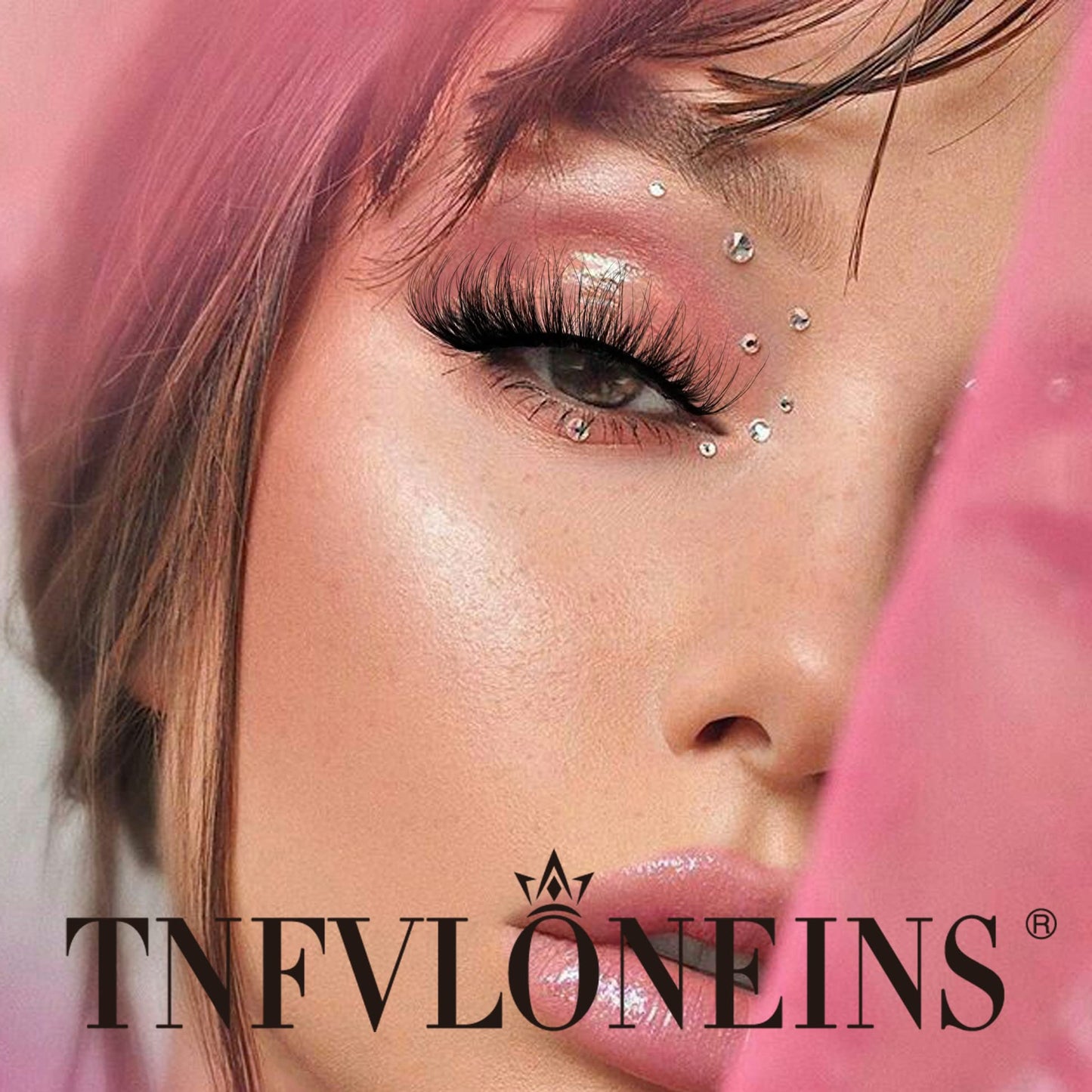 Natural False Eyelashes Wispy Mink Lashes Fluffy 16mm Cat Eye Lashes Natural Look Eye lash Like Extensions 5D Volume Strip Fake Eyelashes Pack by TNFVLONEINS