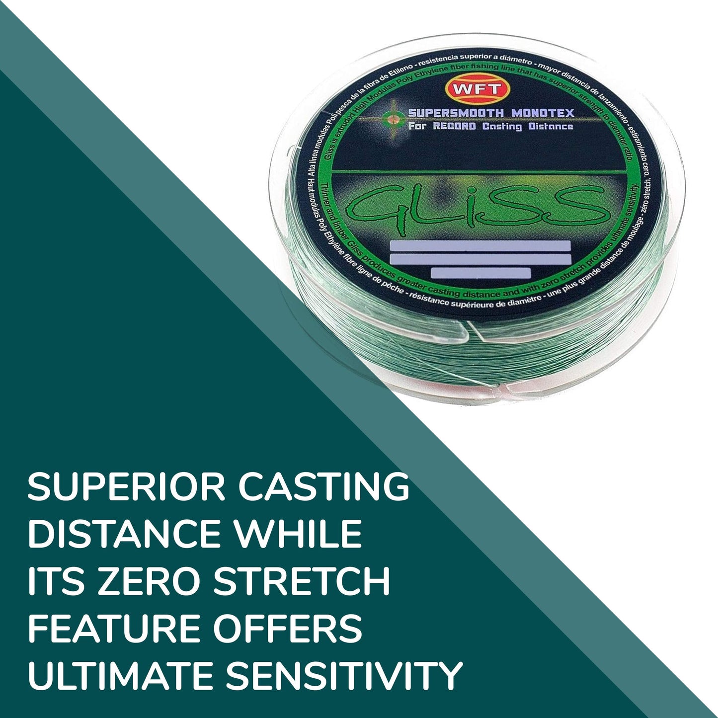 Ardent Gliss Fishing Line, 8 Pound Test, 150 Yards, Zero Stretch Polyethylene Fiber, Green