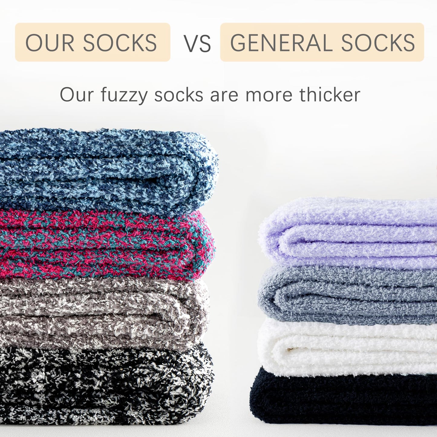 Slipper Socks Women Fuzzy Socks with Grips Men Warm Winter Non Slip Hospital Socks 5-10 Youth Home Cozy Grip Ankle Socks 5 Pairs (B-Mixed Colors)
