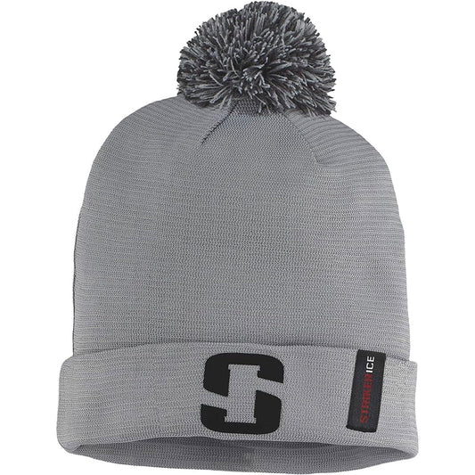 Striker Unisex Antifrz Durable Lightweight Winter Hat with Detachable Pom - Warm Outdoor Knitted Beanie for Men & Women, Gray