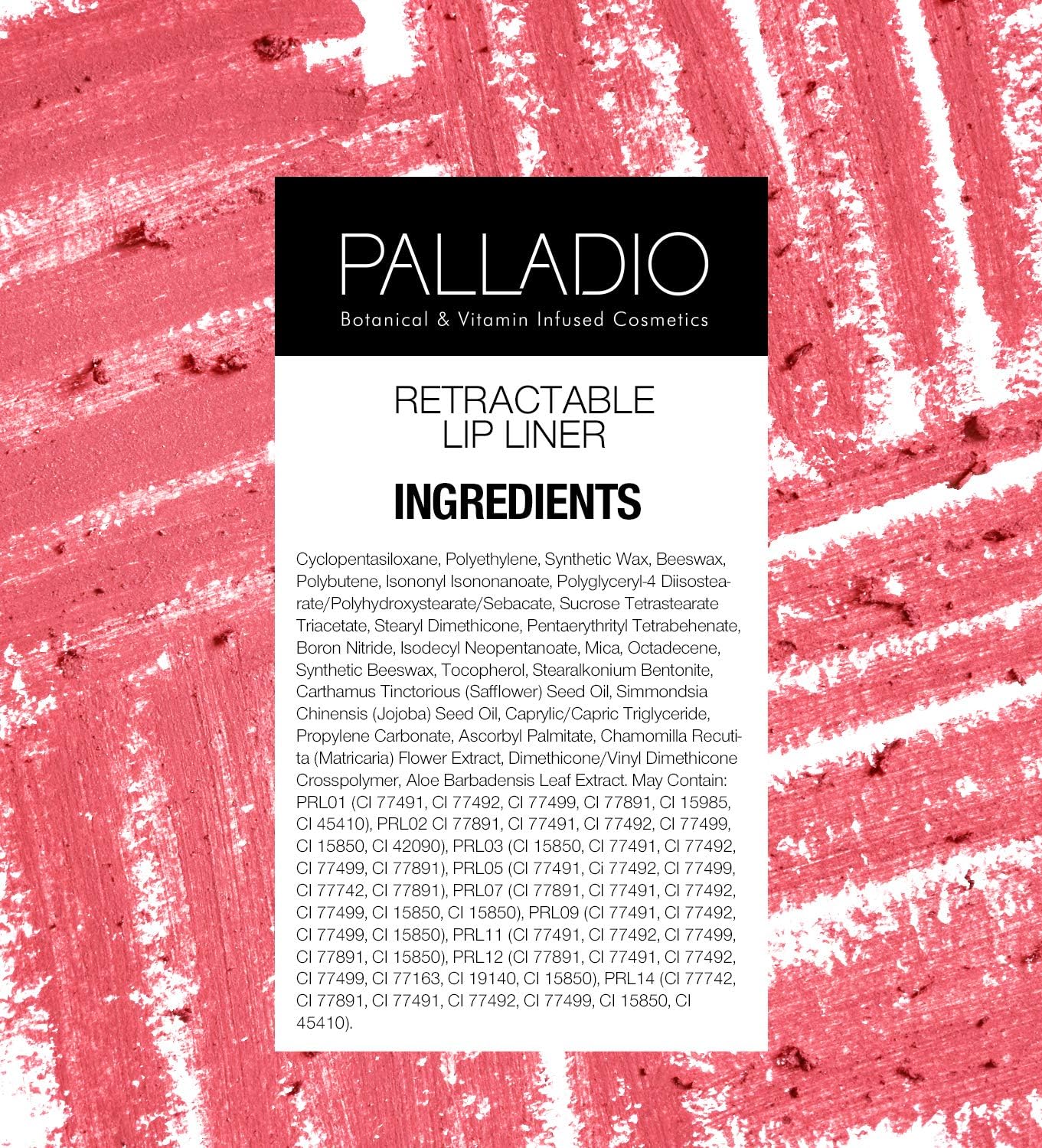 Palladio Retractable Waterproof Lip Liner High Pigmented and Creamy Color Slim Twist Up Smudge Proof Formula with Long Lasting All Day Wear No Sharpener Required, Black Berry