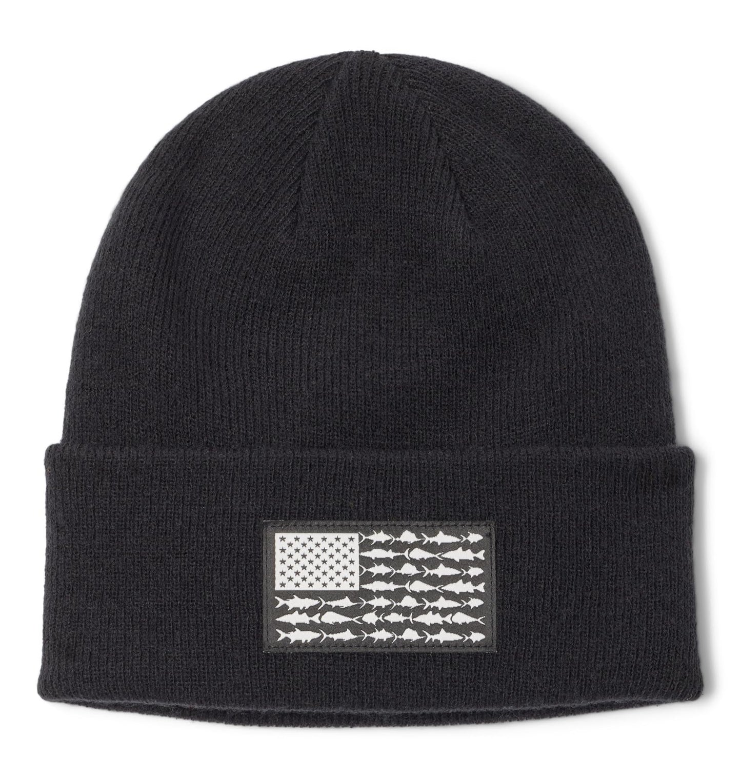 Columbia Unisex PFG Fish Flag Cuffed Beanie, Black, One Size