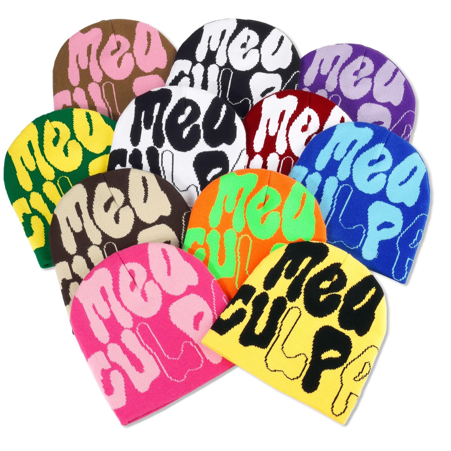 HH HOFNEN Beanie Hat for Women Y2K Knit Skull Cap MEA Culpa Beanie Winter Hat Slouchy Warm Hat Men