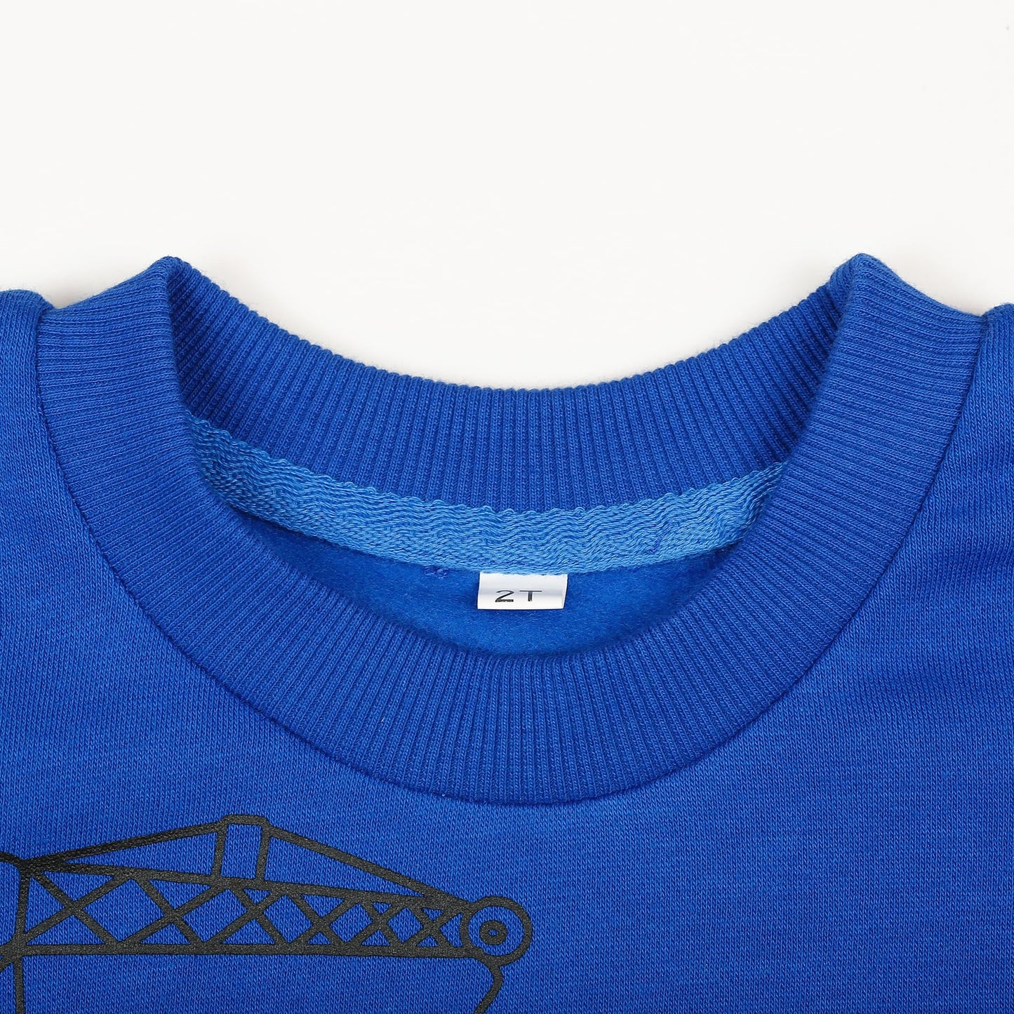 Akyzic Boys Excavator Sweatshirt Digger Kids Winter Sports Truck Shirts Toddler Sweater Long Sleeve Cotton Blue Crewneck Pullover 3t