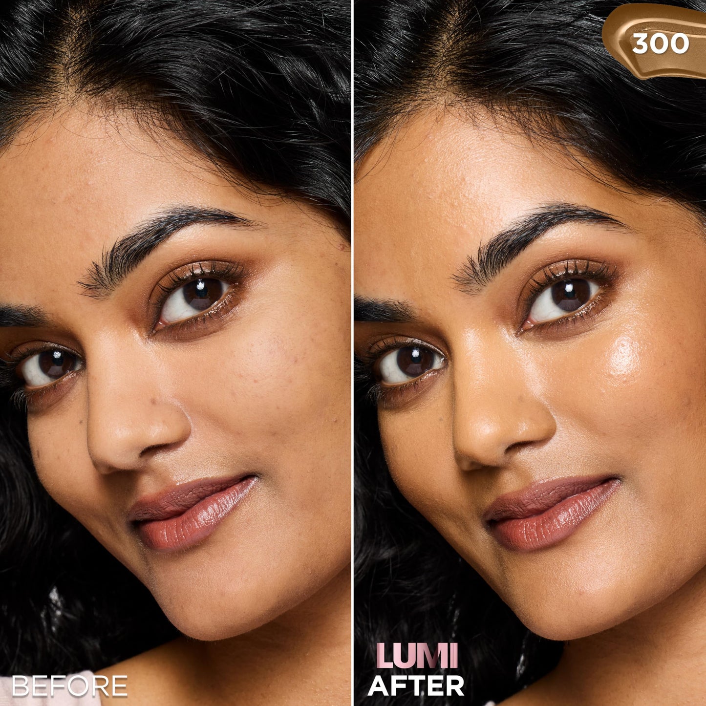 L’Oréal Paris Lumi Le Glow Skin Tint, Lightweight Water-Based Tinted Serum with Foundation-Like Coverage, Glow Illuminator, Neutral 300, 0.85 Fl Oz