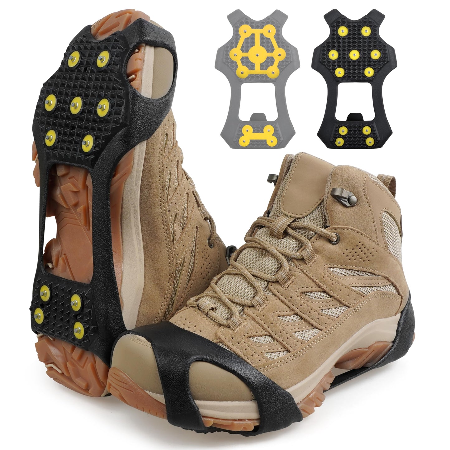 Ice Snow Cleats for Shoes and Boots Walk Traction Cleats Ice Crampon Non-Slip Overshoe for Men Women Winter Walking on Snow and Ice (11Studs, XL)