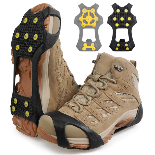 Ice Snow Cleats for Shoes and Boots Walk Traction Cleats Ice Crampon Non-Slip Overshoe for Men Women Winter Walking on Snow and Ice (11Studs, XL)