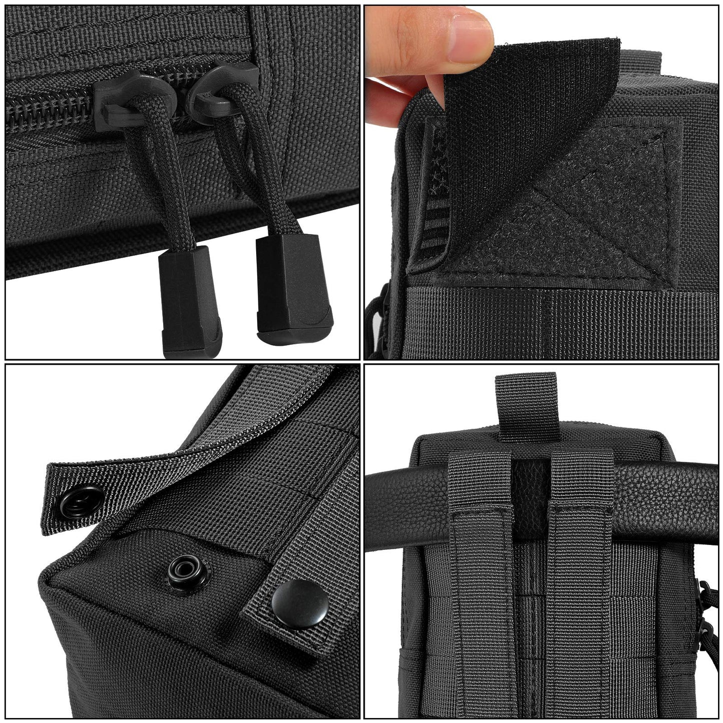 FRTKK 2 Pack Molle Pouches - Tactical Compact Water-Resistant EDC Pouch Bag Small Utility Pouch