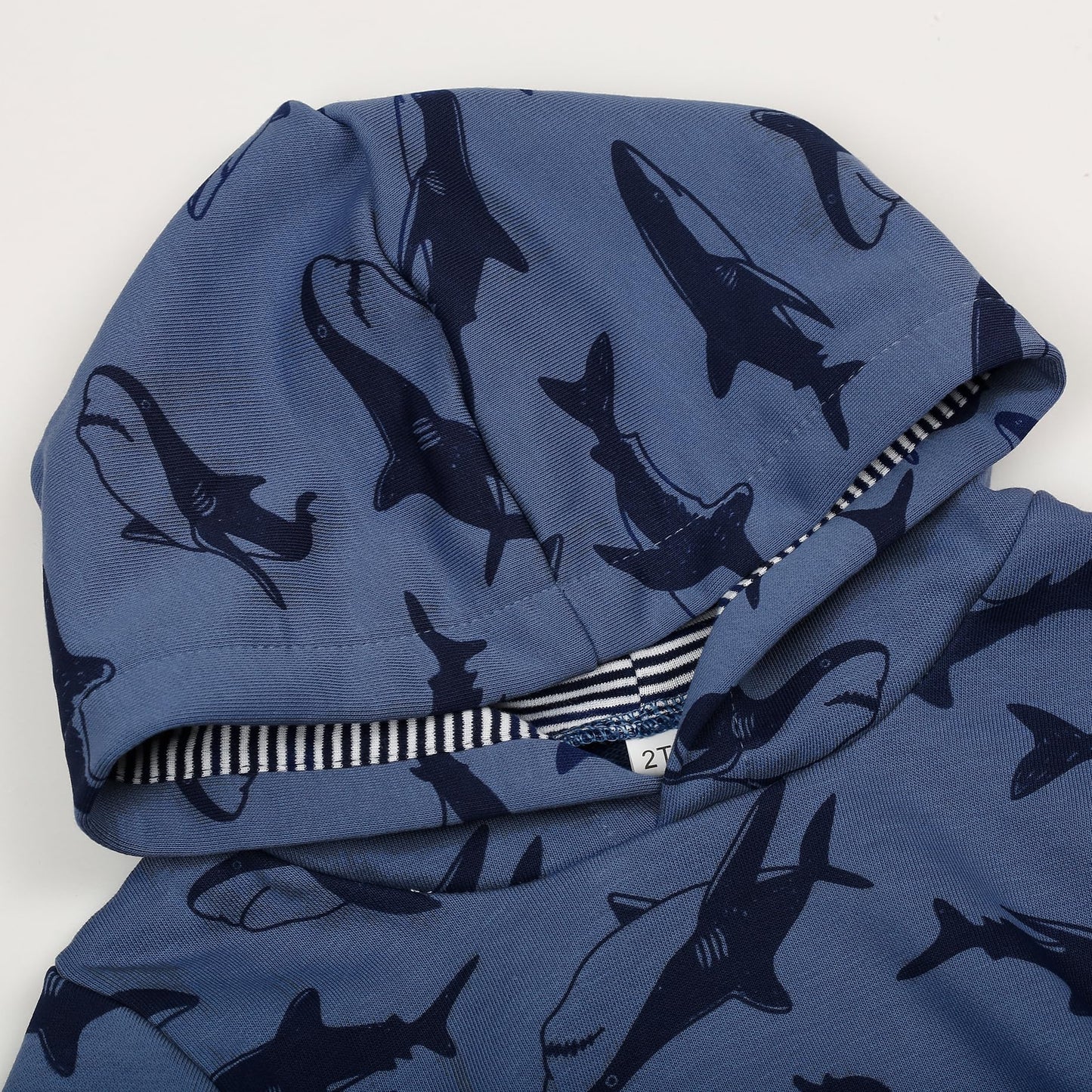 Akyzic Baby Boys Shark Hoodie Sweatshirt Toddler Long Sleeve Cotton Pullover Shirts Kids Winter Warm Sweater Tops shark-8222-4T