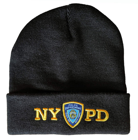 NYPD Beanies (99104b), Black 99104b, Small-X-Large