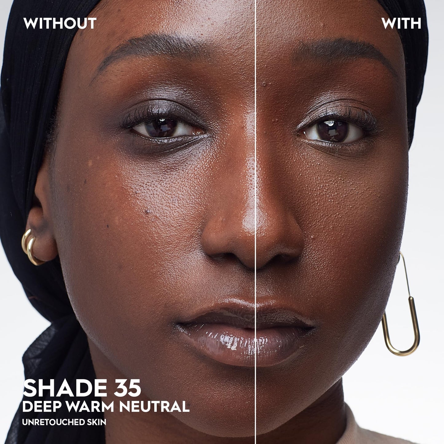 Urban Decay Face Bond Self-Setting Waterproof Foundation, Medium Coverage, Natural Matte Finish, 3% Niacinamide Serum Improves Skin Texture Feel, Transfer-Resistant, Sweat-Proof, Blurs Skin - Shade 35