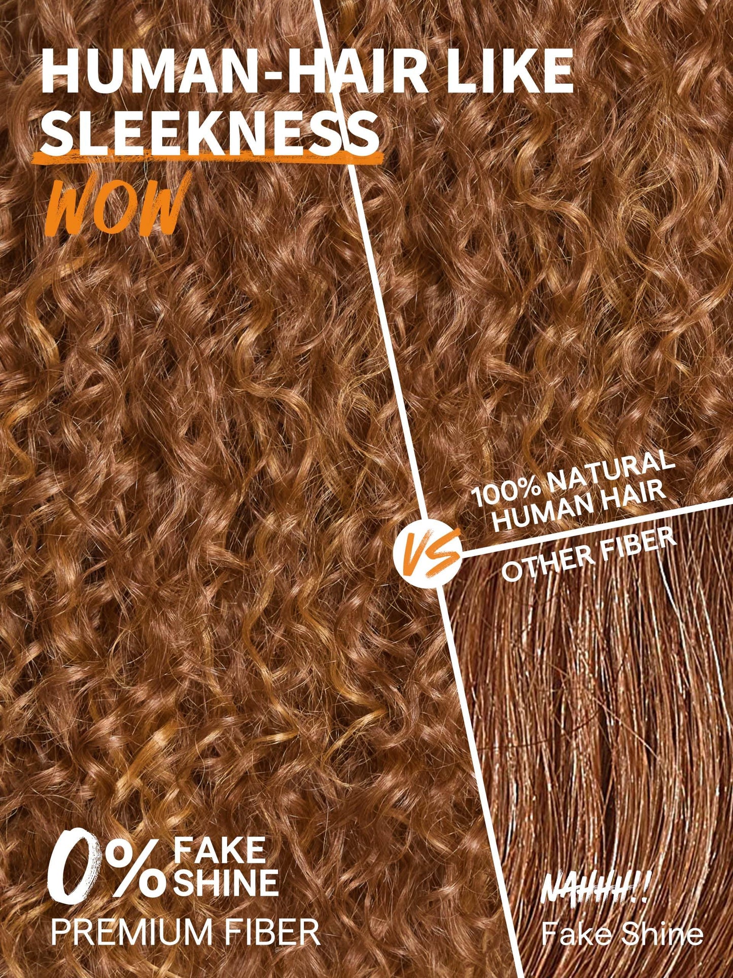 GORGIUS Curly Wig with Bangs Cinnamon Brown Shaggy Curl Glueless Bang Wig with True Scalp Upgraded with Natural Human-Hair-Like Premium Synthetic Fiber