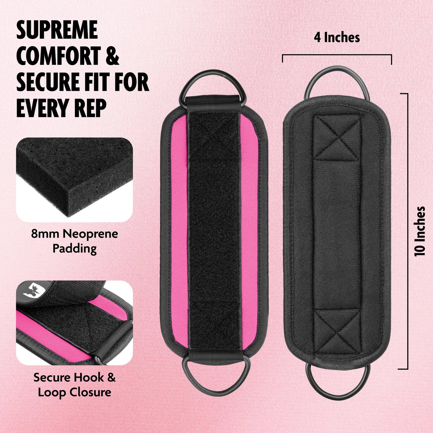 DMoose leg strap for cable machine - One Size Fit with Premium Padding, gym leg straps, glute straps for working out, Booty Workouts, Leg Extension, Hip Abductors