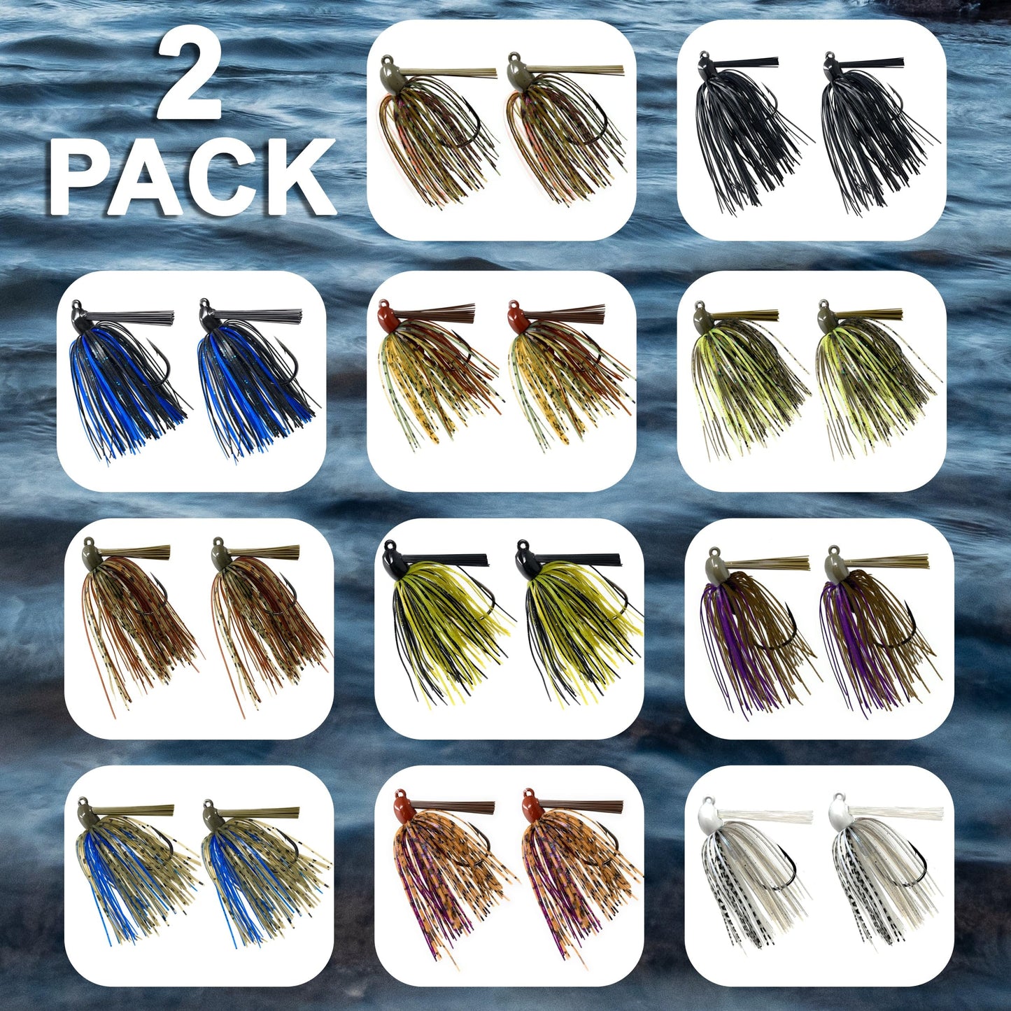 Reaction Tackle Tungsten Swim Jig for Bass Fishing - 1/2 oz Tennessee Shad