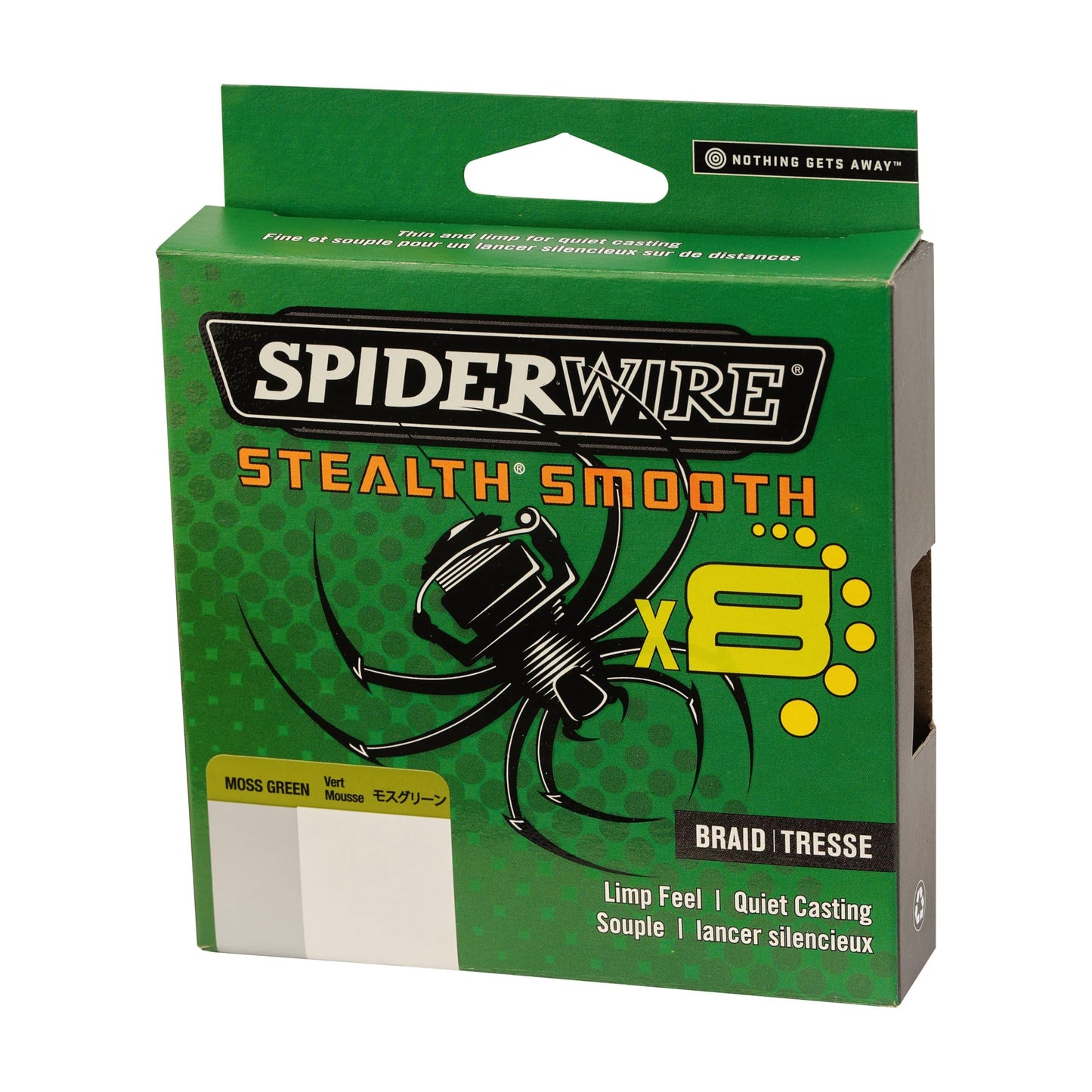 SpiderWire Stealth® Translucent Superline, Moss Green, 15lb | 6.8kg, 200yd | 182m Braided Fishing Line, Suitable for Saltwater Environments