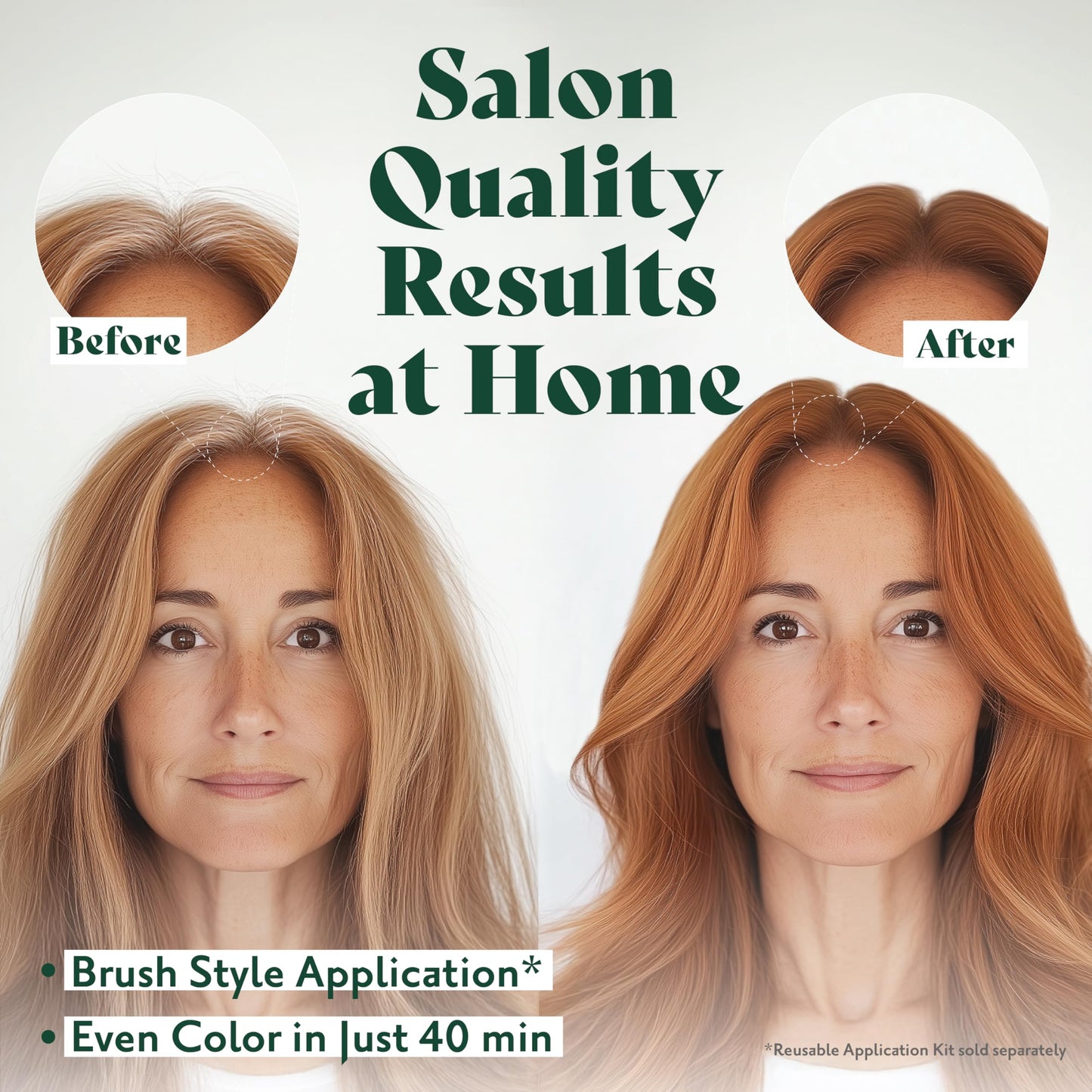 Herbatint Permanent Hair Dye For Women - 8R Light Copper Blonde - For Up To 100% Gray Coverage of Resistant Gray Hair - Ammonia-Free, Alcohol-Free & Vegan - Salon Influenced Hair Color 5.75 fl oz