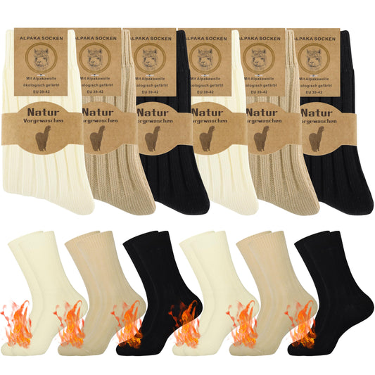 Belloxis 6 Pairs Alpaca Socks Women Wool Socks for Women Thermal Socks Winter Socks Warm Socks Cozy Socks Thick Socks Women Socket Set Boot Socks Birthday Gifts for Women