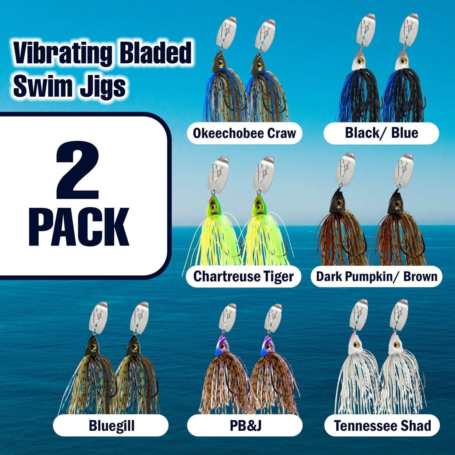 Reaction Tackle Bladed Swim Jigs 1/2 Bluegill