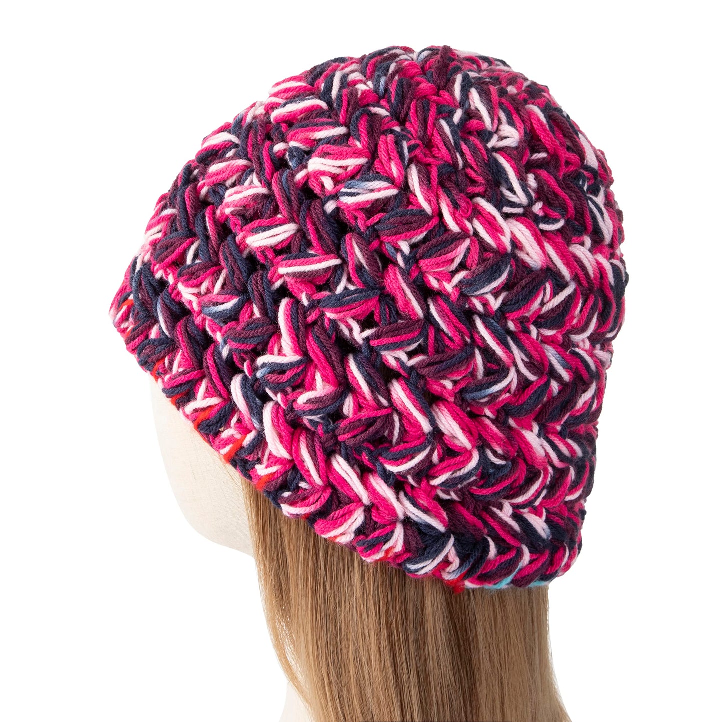 OSOPLAY Women Knit Bucket Hat Crochet Fisherman Hats Soft & Warm Chunky Beanie Hats (Rose red)