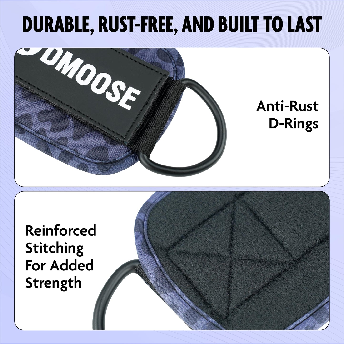 DMoose Ankle Strap for Cable Machine - One Size Fit with Premium Padding, Glute Kickback Ankle Strap, Ankle Cable Straps for Workout, Booty Workout, Leg Extension, Hip Abductors & Lower Body Exercises