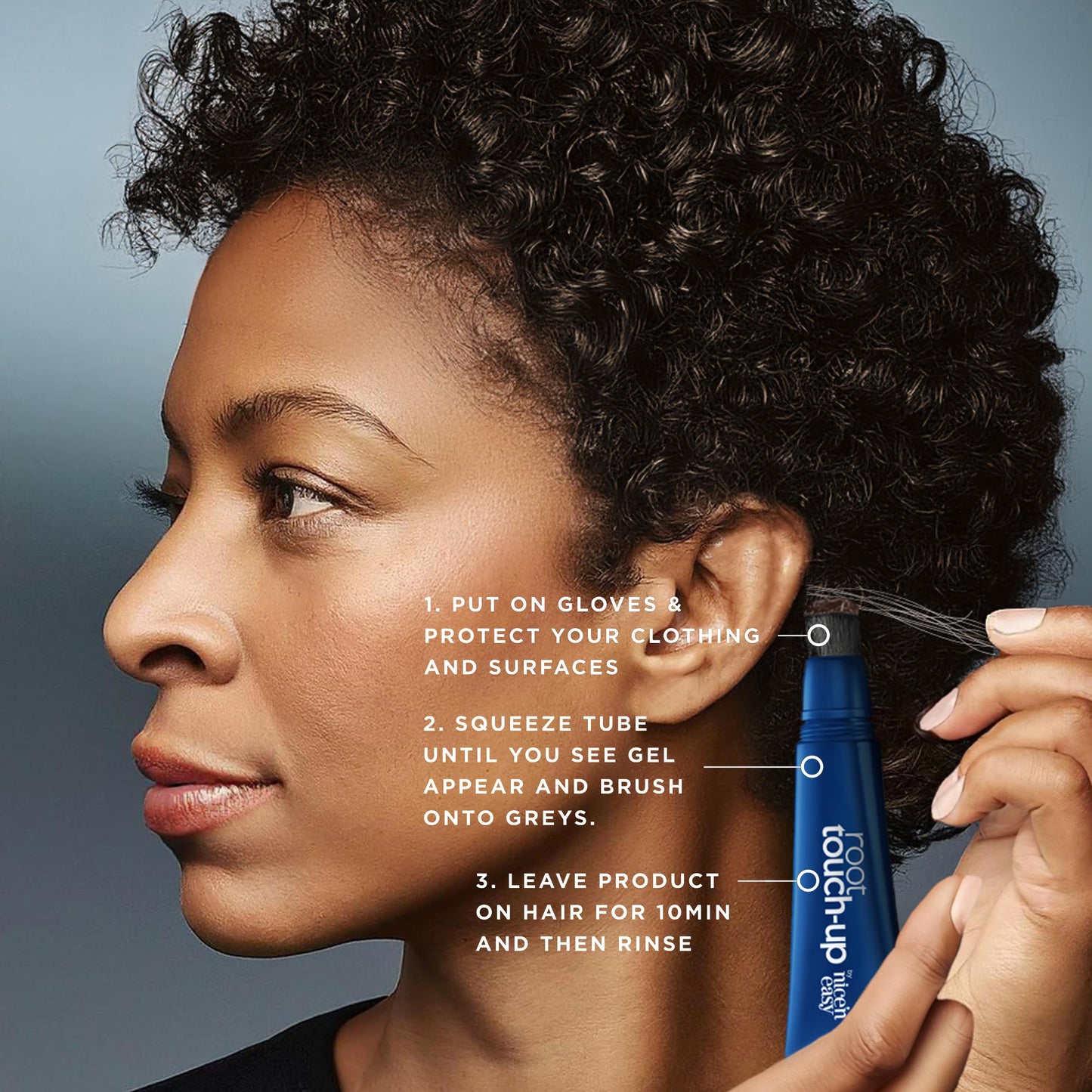 Clairol Root Touch-Up Semi-Permanent Hair Color Blending Gel, 2 Black, Pack of 1