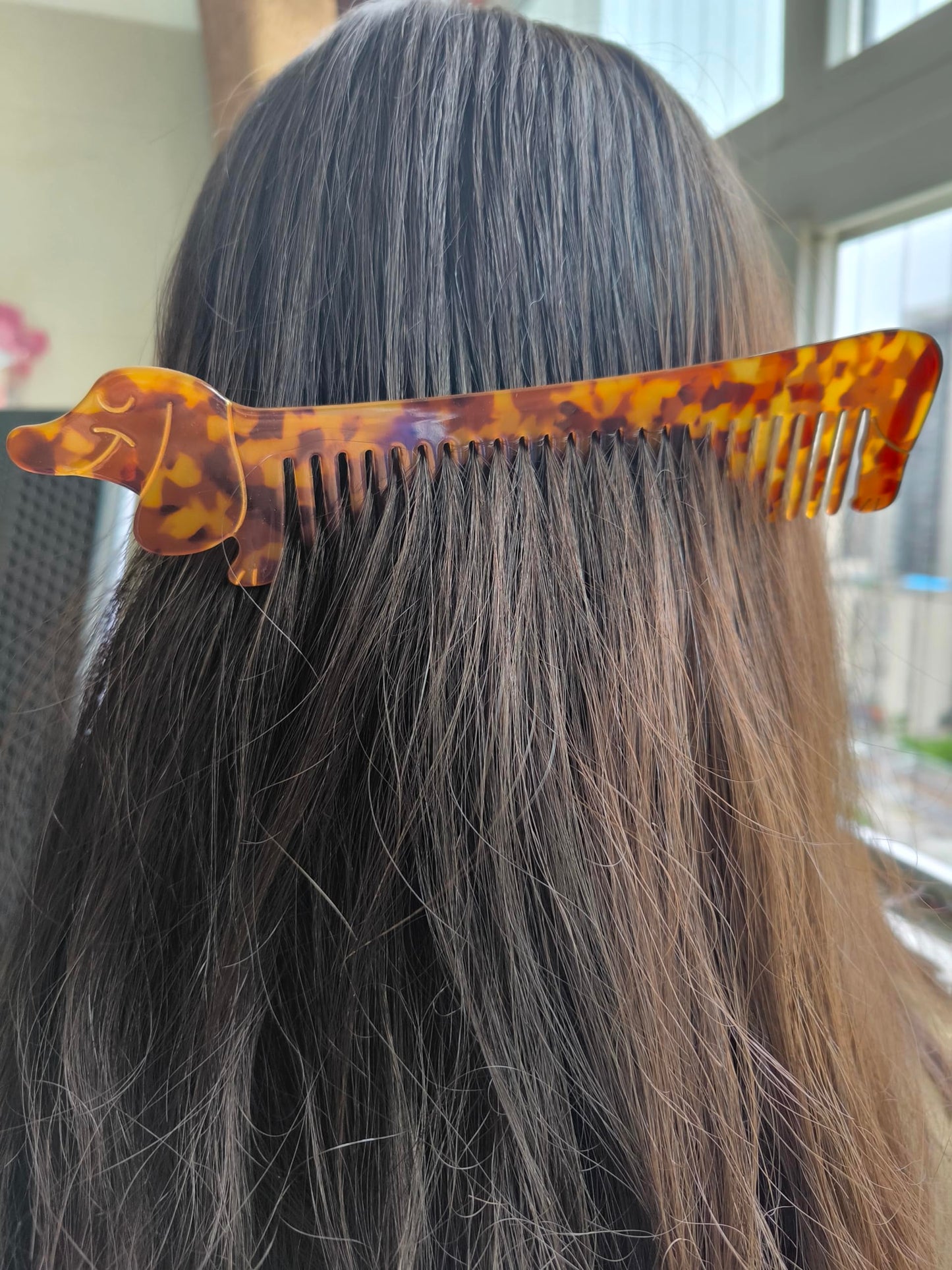 Generic Cute Dachshund Hair Comb for Girls - Detangles and Smooths Hair with Adorable Animal Shape Design. (Dachshund)