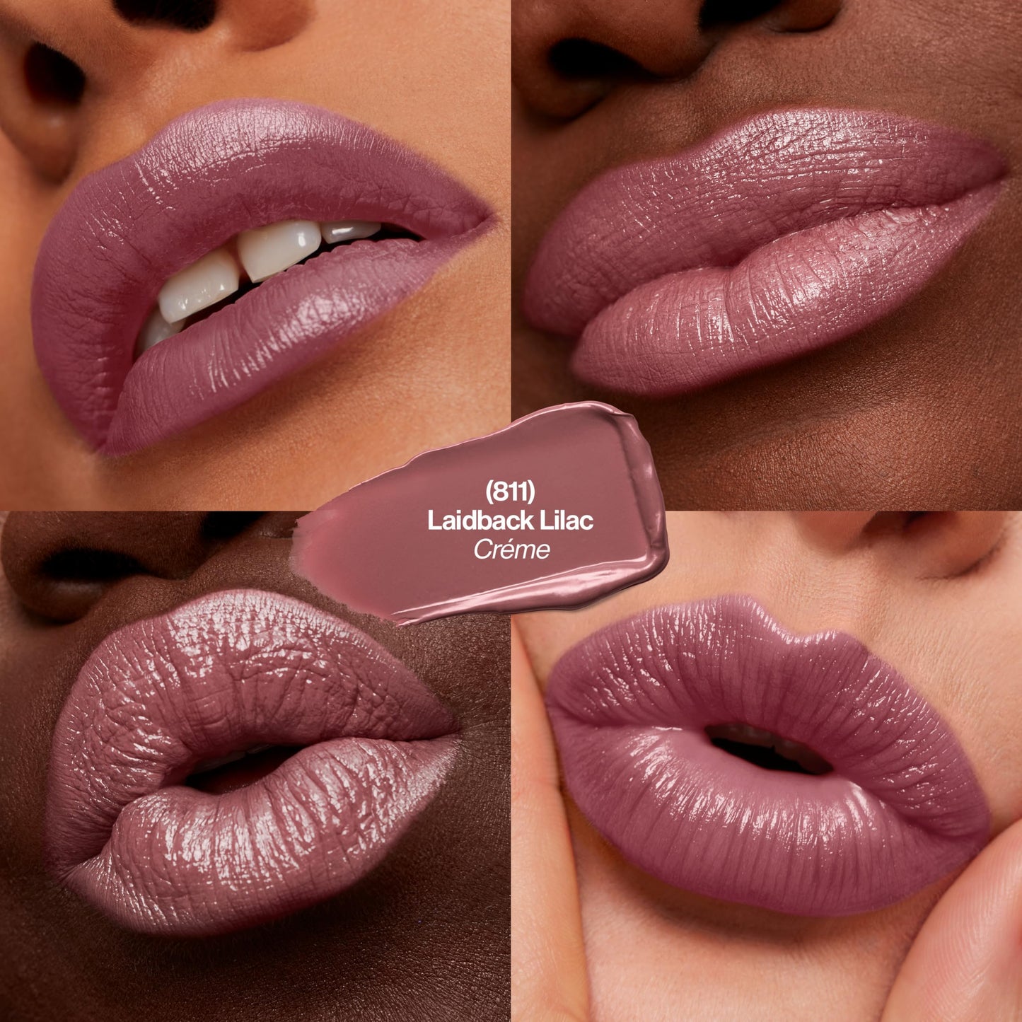 Revlon Super Lustrous Lipstick, Creamy Formula For Soft, Fuller-Looking Lips, Moisturized Feel, 811 Laidback Lilac, 0.15 oz