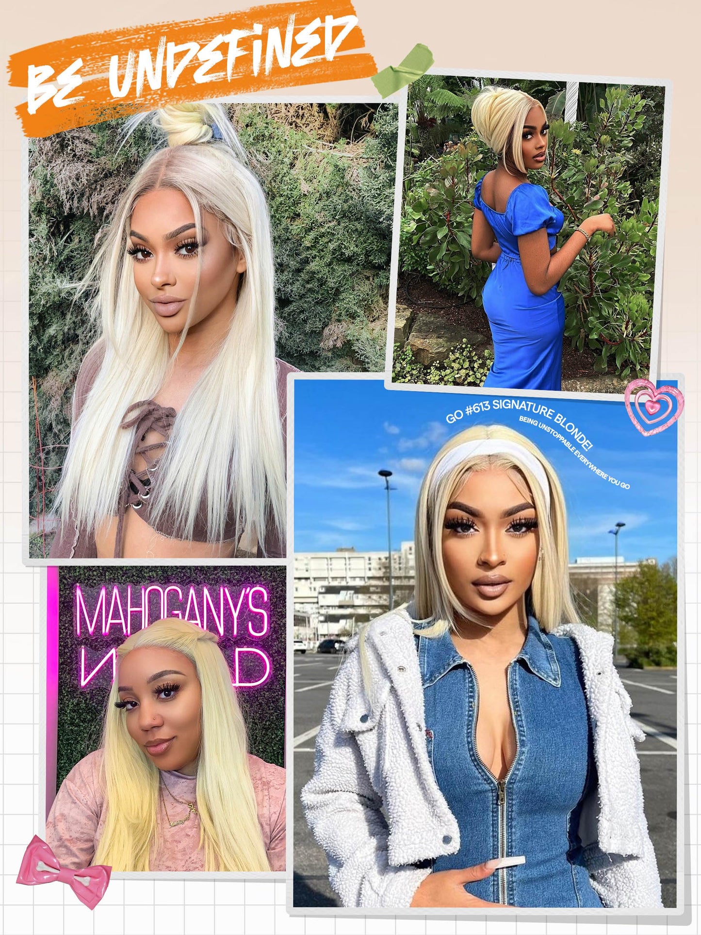 GORGIUS 613 Blonde Straight Wig 20 Inch Glueless Wigs 180% Density Pre Plucked with Natural Hairline Put On Go Wigs Crafted with Style-Archive Tech: Premium Fiber & Remy Human Hair Blend