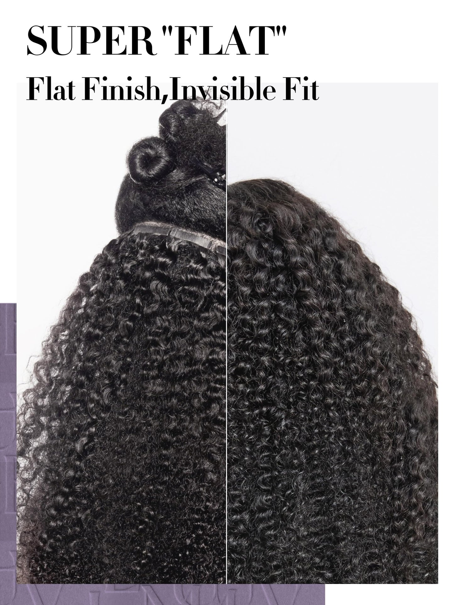 LUVME Curly Clip in Hair Extensions, 16 Inch 2 Pack 270g 18pcs Kinky Curly Seamless Clip in Hair Extensions Real Human Hair for Women, Natural Black