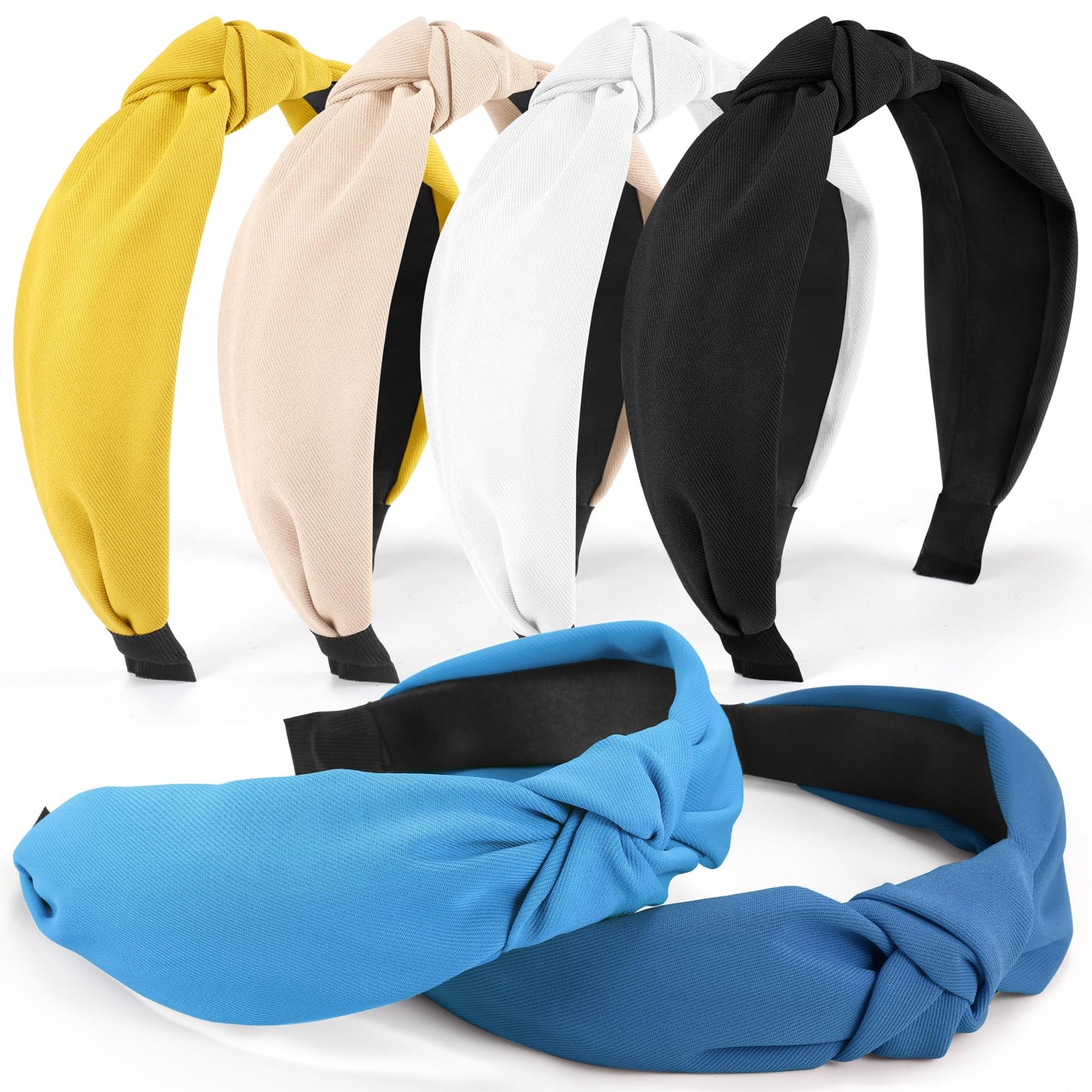 DiyJibb Headbands for Women Girls - 6PCS Stylish Top Knotted Headbands - Knotted Headband for Women - Head Bands Wide Hairband Hair Accessories