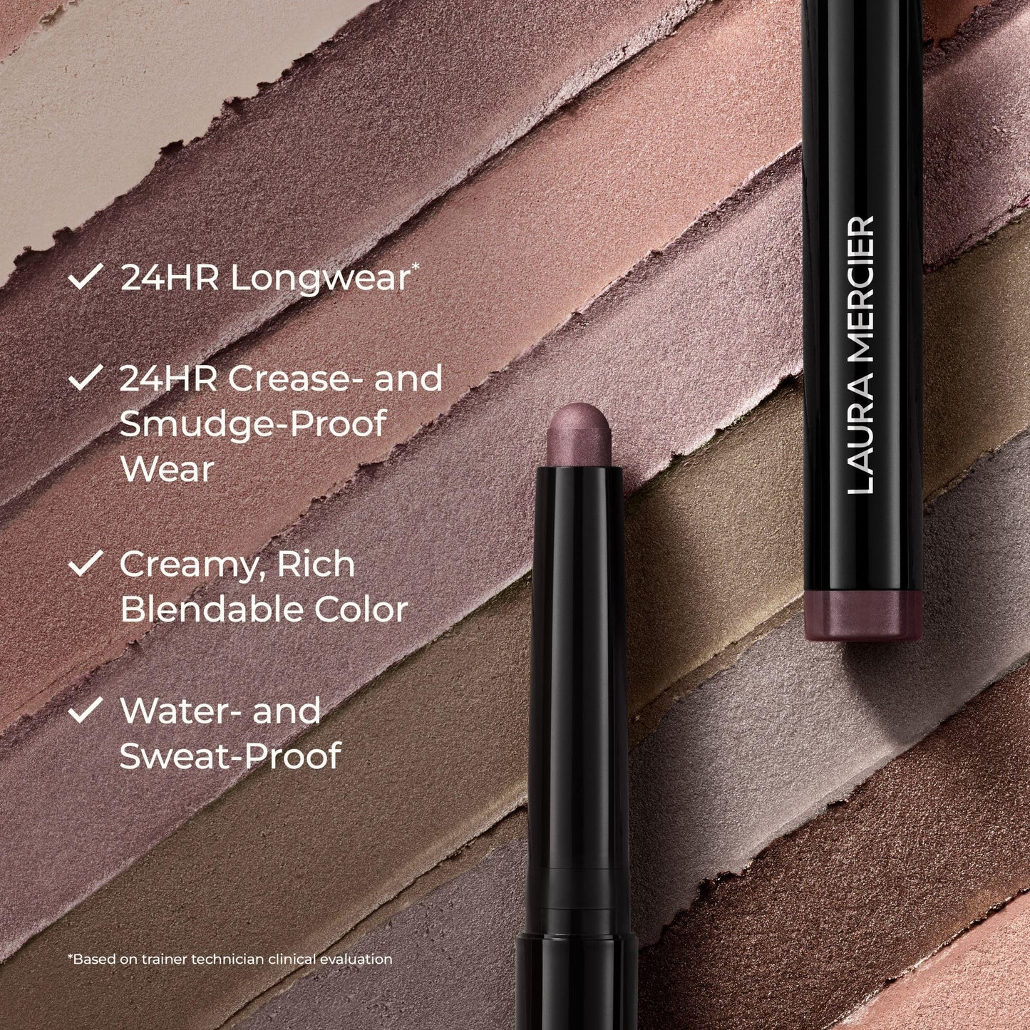 Laura Mercier Caviar Stick Cream Eyeshadow: Shimmer Finish, 24HR Wear, Long Lasting, Rich Color, Easily Blendable and Buildable, Waterproof, Hyaluronic Acid Infused, Eyeshadow Stick Set, Starlight