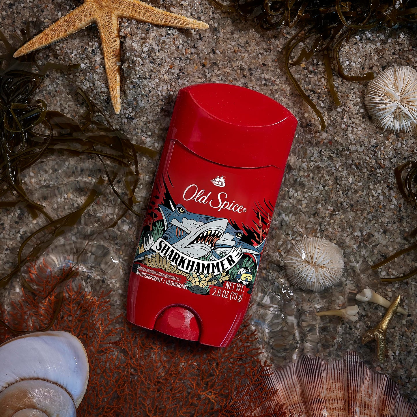 Old Spice Antiperspirant Deodorant for Men, Sharkhammer Scent, 24/7 Lasting Scent, Mens Antiperspirant, 2.6 oz (Pack of 6)