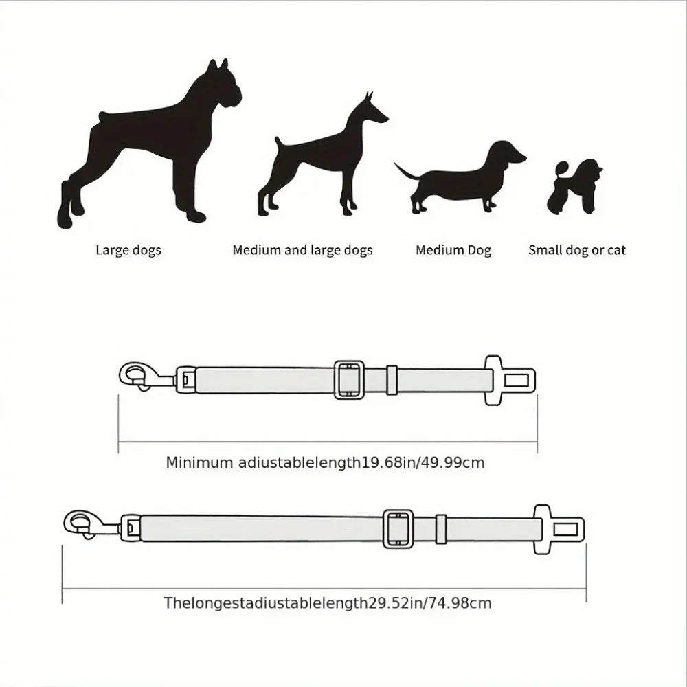 Adjustable Dog Car Safety Harness