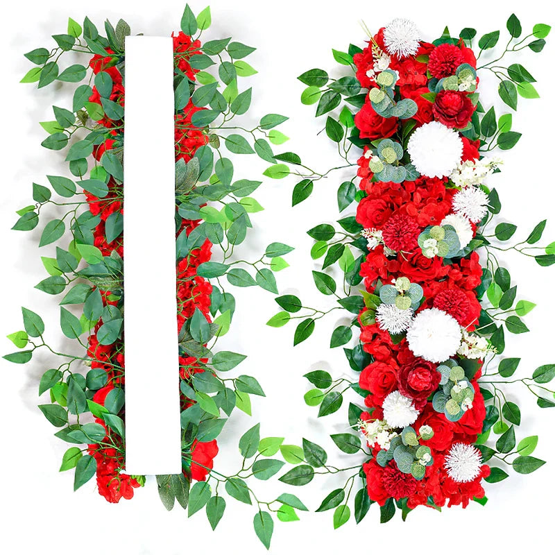 Luxury White Rose Flower Row