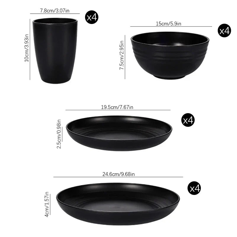 Camping Tableware Set 4/16PCS