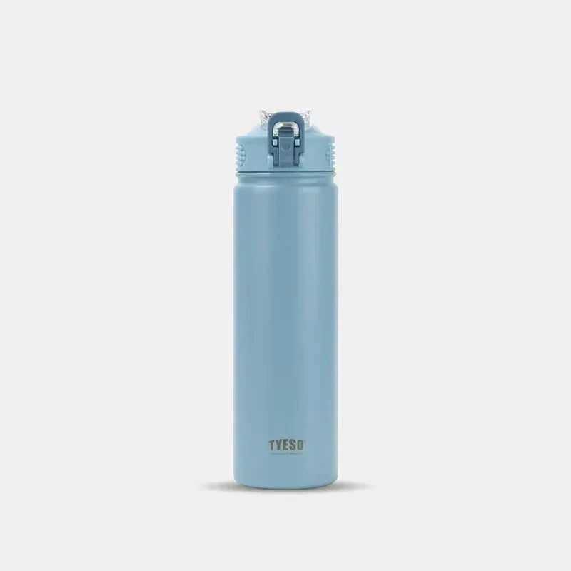 Tyeso Insulated Water Bottle with Straw ( Stainless Steel )