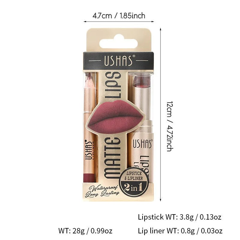USHAS 12-Color Lip Liner Set
