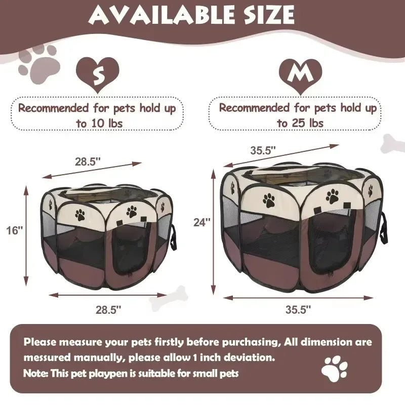 Foldable Portable Pet Tent Cage